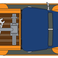 1941-1946 Chevrolet Tow Truck/Wrecker - Assembled - Mini Metals(R) -- Gulf Oil (blue, orange)