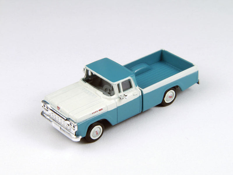 1960 Ford F-100 1/2-Ton Pickup Truck - Assembled -- 2-Tone Sultana Turquoise-1