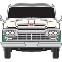 1960 Ford F-100 1/2-Ton Pickup Truck - Assembled -- 2-Tone Sultana Turquoise
