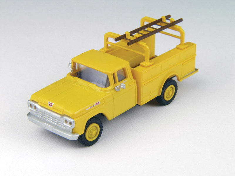 1960 Ford F-100 Hy-Rail Utility Truck - Assembled -- Armour Yellow-1