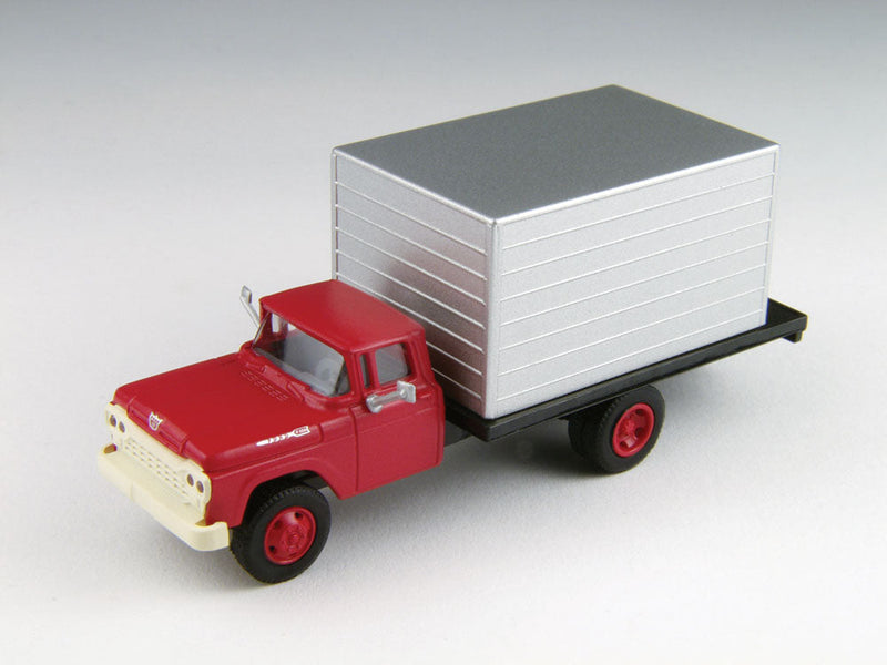 1960 Ford Delivery Truck - Assembled - Mini Metals(R) -- Monte Carlo Red Cab, Aluminum Body