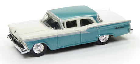 1959 Ford Fairlane 4-Door - Assembled - Mini Metals(R) -- Metallic Sapphire, White