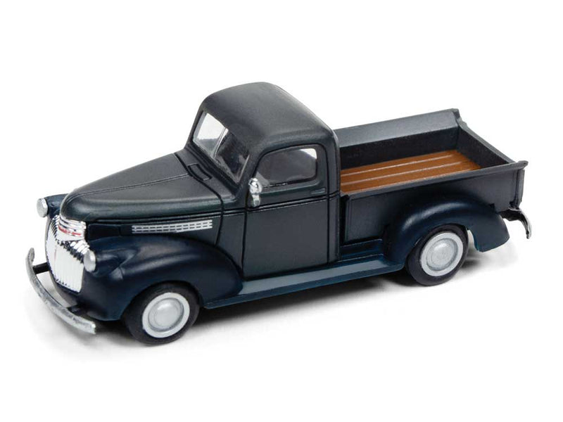 1941 - 46 Chevrolet Pickup Truck - Assembled - Mini-Metals(R) -- Squadron Grey / Marine Blue