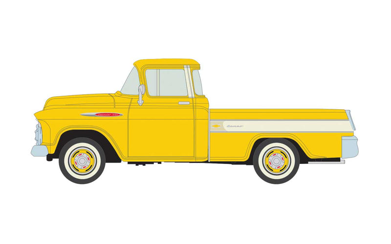 1957 Chevrolet Cameo Pickup Truck - Assembled -- Golden Yellow, White