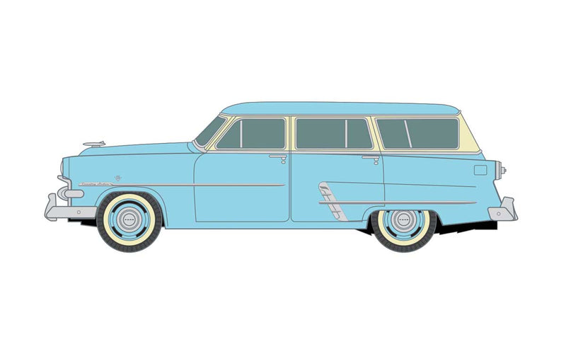 1953 Ford Customline Station Wagon - Assembled - Mini Metals(R) -- Cascade Green