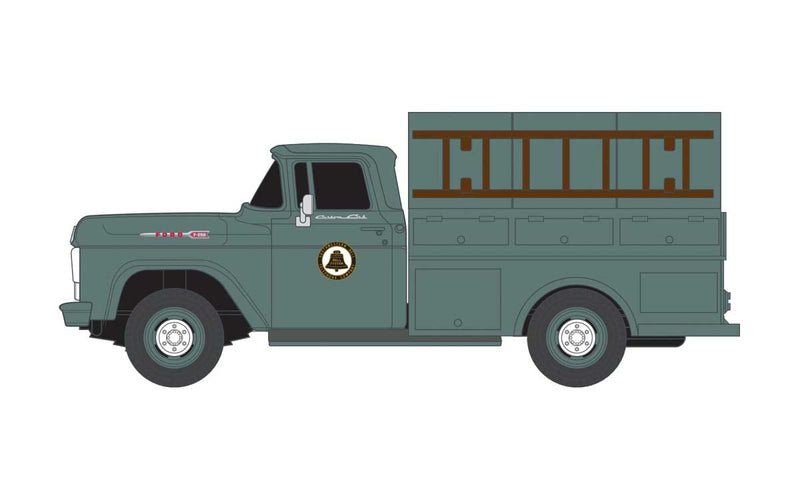 1960 Ford F-250 Utility Truck - Assembled - Mini Metals(R) -- Southern Bell Telephone (gray)