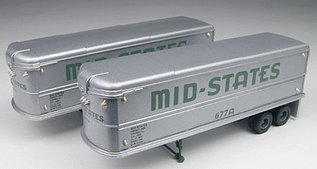 32' Freuhauf Aerovan Trailer 2-Pack - Assembled - Mini Metals(R) -- Mid-States