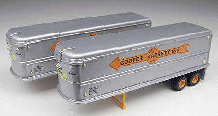 32' Freuhauf Aerovan Trailer 2-Pack - Assembled - Mini Metals(R) -- Cooper-Jarrett, Inc.