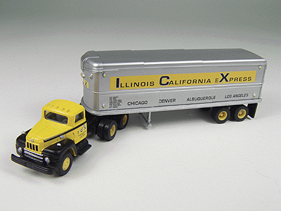Mini Metals "Transition Era" Tractor/Trailers - International R-190 -- Illinois California Express