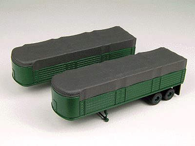 Mini Metals 32' Covered Wagon Trailer pkg(2) -- Green, No Lettering