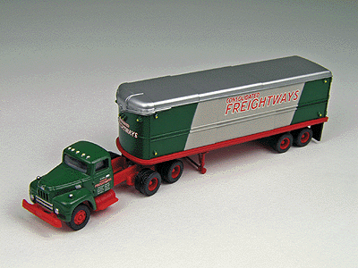 Mini Metals 32' Aerovan Tractor/Trailer Sets; International R-190 -- Consolidated Freightways