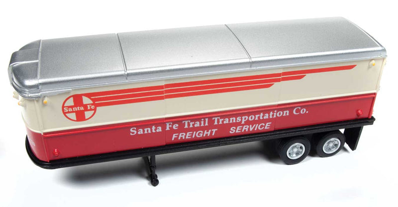 1940s-1960s 32' AeroVan Single Tandem Trailer - Assembled - Mini Metals -- Santa Fe