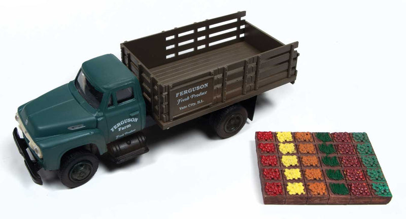 1954 Ford Stakebed Delivery Truck with Produce Crate Load - Assembled -- Ferguson Farm