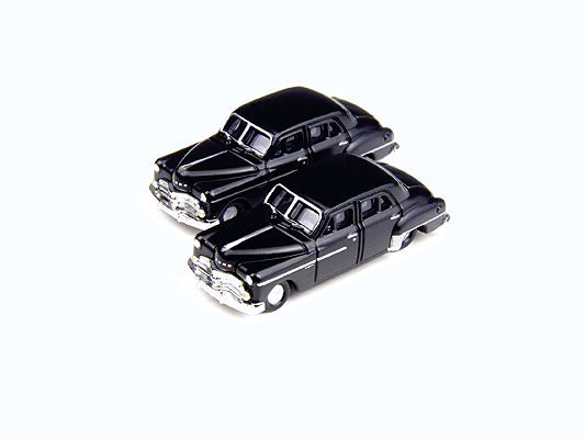 1950 Dodge Meadowbrook 4-Door Sedan 2-Pack - Assembled - Mini Metals(R) -- Black
