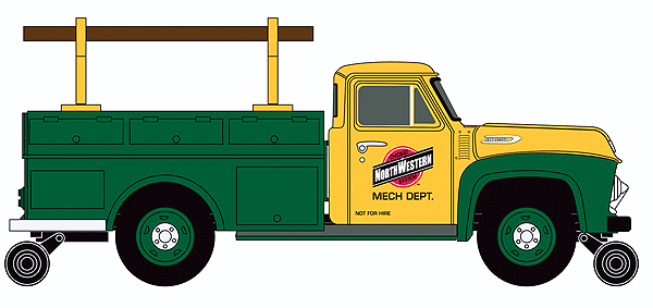 MiniMetals(R) 1954 Ford F-350 Utility Truck -- Chicago & North Western