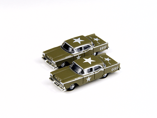 Mini Metals(R) 1959 Ford Fairlane Sedan -- United States Army Staff Car