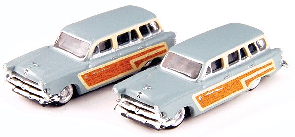 1953 Ford Country Squire Wagon - Assembled - Mini Metals(R) -- Glacier Blue