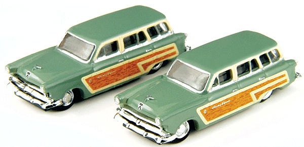 1953 Ford Country Squire Wagon - Assembled - Mini Metals(R) -- Fern Mist Green