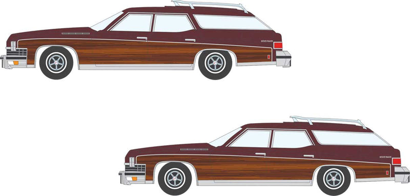1974 Buick Estate Wagon - Assembled - Mini Metals(R) -- Burgundy