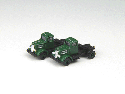 Mini Metals Mustang Semi-Tractor Set; White WC22 -- Green - No Lettering