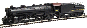 Steam S-2 4-8-4 "Northern" w/Tender Powered -- Pennsylvania Cab #3 (black w/Dulux Gold Lettering)