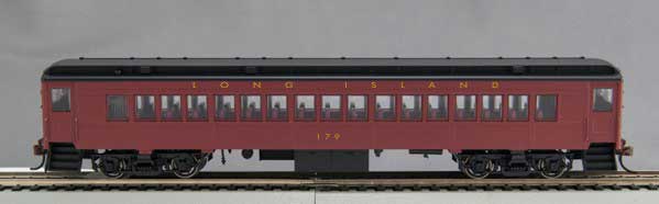 MP-54 Heavyweight Coach - Ready to Run -- Long Island 327 (Tuscan, black, Gold Leaf Futura Lettering)