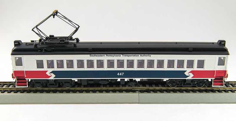 Electric MumP54 MU Coach w/Pantograph - Standard DC -- Southeastern Pennsylvania Transportation Authority SEPTA #442 (white, red, b