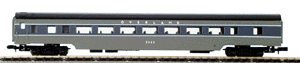 85' Streamlined Smoothside Coach -- Union Pacific Overland (gray)