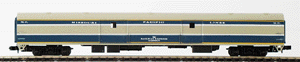 85' Smoothside Passenger Baggage -- Missouri Pacific "Eagle" (blue/gray)