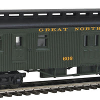 1880s Wood Open-Platform Coach - Ready to Run -- Great Northern #550 (Pullman Green, black Roof)