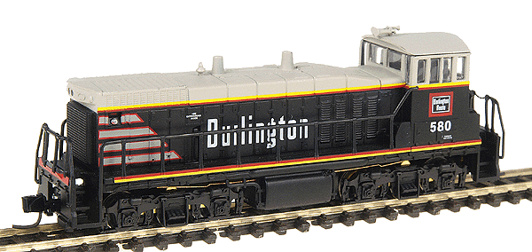 EMD MP15 - Standard DC -- CB&Q Burlington Route #580 (black/white)