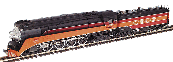 Steam Powered 4-8-4 GS-4 w/Tender -- SP #4450 (Daylight Colors w/Sunbeam Logo on Skirt w/Southern Pacific Tender)