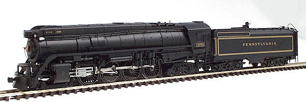 Steam 4-8-4 w/Coal Bunker Tender w/PRR Version Top Mounted Headlight -- Pennsylvania #8755
