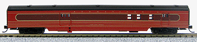 85' Smooth-Side Railway Post Office - Ready to Run w/Micro-Trains(R) Couplers -- Pennsylvania Railroad (Loewy Fleet of Modernism, red, tuscan)