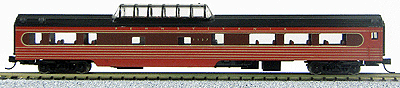 85' Smooth-Side Mid-Train Dome - Ready to Run w/Micro-Trains(R) Couplers -- Pennsyllvania Railroad (Loewy Fleet of Modernism, red, tuscan)