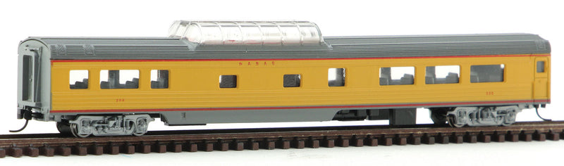 85' Smooth-Side Mid-Train Dome - Ready to Run w/Micro-Trains(R) Couplers -- Wabash (UP Streamliner Scheme, Armour Yellow, gray)