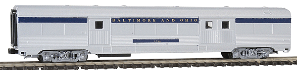 Budd 72' Streamlined Corrugated Side Baggage Car -- Baltimore & Ohio