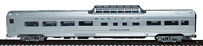Budd 85' Streamlined Corrugated Side Mid-Train Dome -- Santa Fe