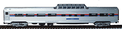 Budd 85' Streamlined Corrugated Side Mid-Train Dome -- Amtrak Phase II