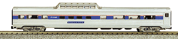 Budd 85' Streamlined Corrugated Side Mid-Train Dome -- Amtrak Phase IV