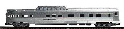 Budd 85' Streamlined Corrugated Side Dome Observation -- Santa Fe