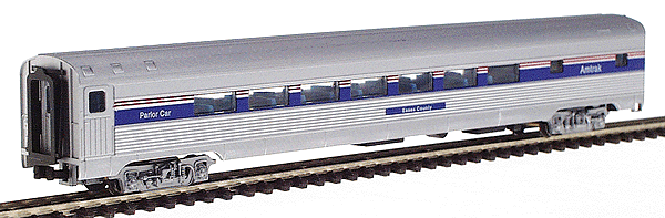Budd Streamlined Corrugated Side Parlor Car -- Amtrak Phase IV