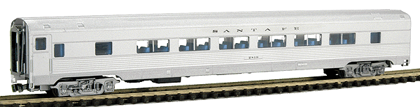 Budd Streamlined Corrugated Side Twin Window Coach -- Santa Fe