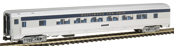 Budd Streamlined Corrugated Side Twin Window Coach -- Baltimore & Ohio