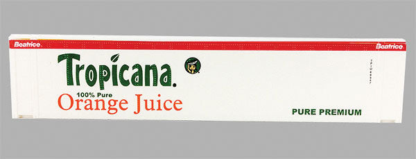 40' Reefer Container w/ThermoKing Ends 2-Pack - Ready to Run -- Tropicana Set #1 (Scheme #2: white, green, orange; "Pure Premium" Slogan)