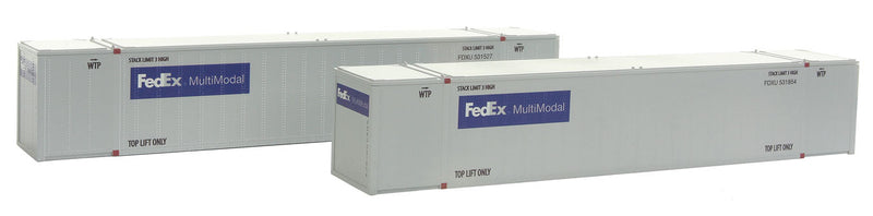 Monon 53' Rivet-Side Container 2-Pack - Ready to Run -- FedEx Set #1