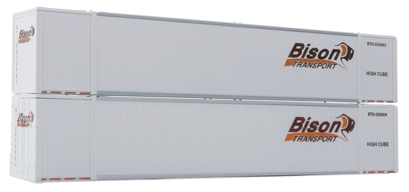 53' Sheet/Post rivet Side Container -- Bison Containers Set #1 (white, brown) pkg(2)