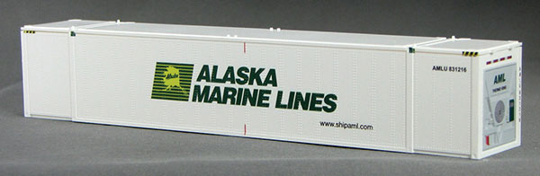 ThermoKing 53' Reefer Container 2-Pack - Ready to Run -- Alaska Marine Lines #2 (white, green)