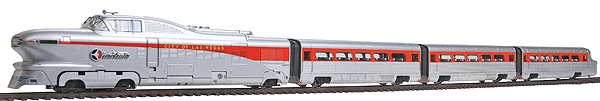 AeroTrain 3-Car Train-Only Set - Standard DC -- Union Pacific "City of Las Vegas" 1957