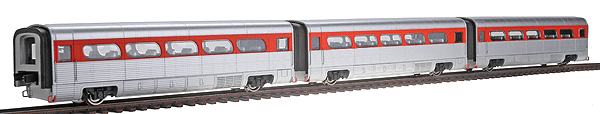 AeroTrain Add-On 3-Car Coach Set -- Union Pacific "City of Las Vegas" 1957